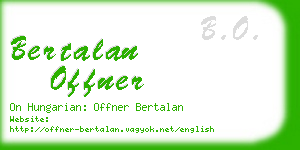 bertalan offner business card